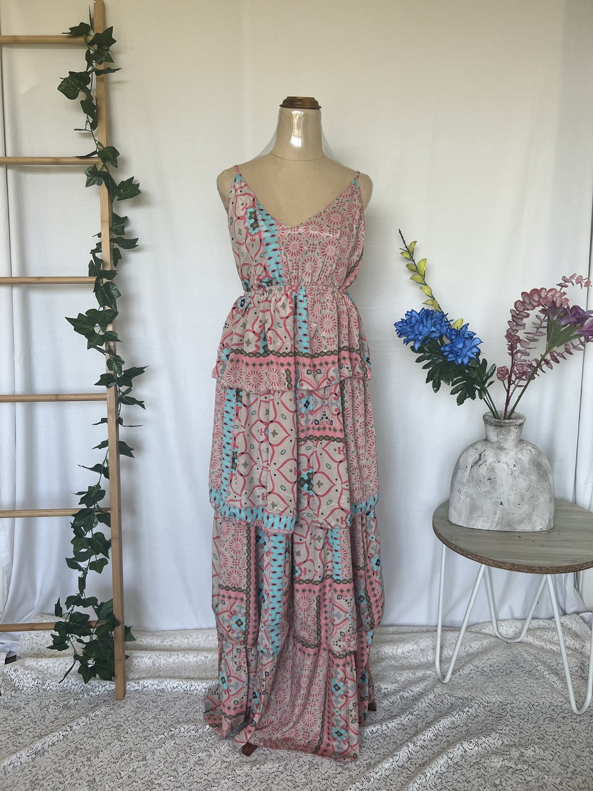 Carrie Maxi Dress in Rosy